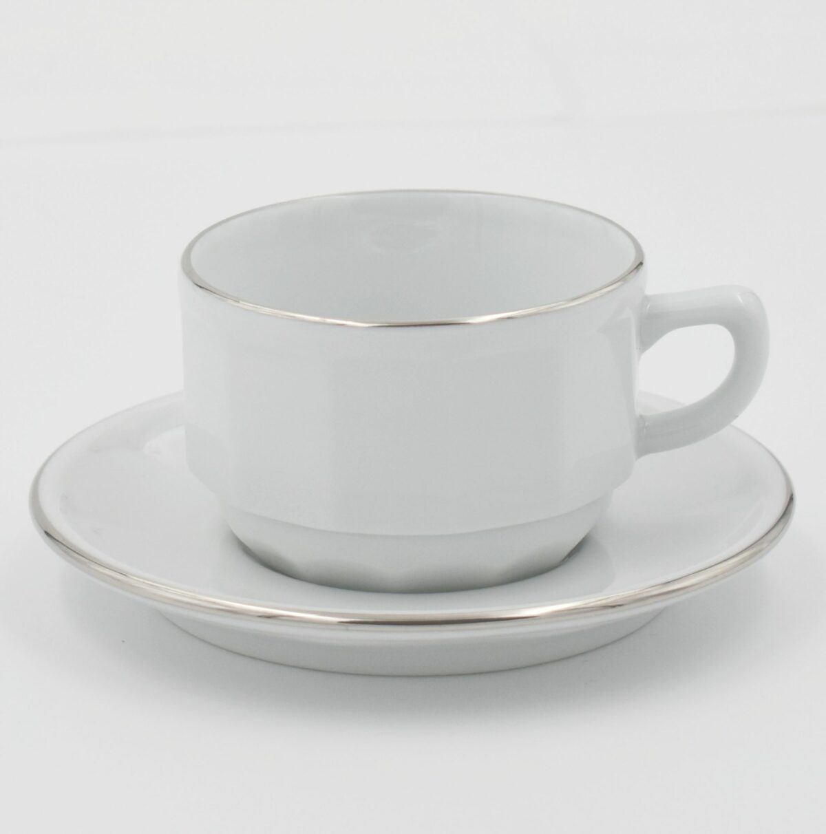 Mittlere Tasse Apilco Flora Cl Wei Platinrand