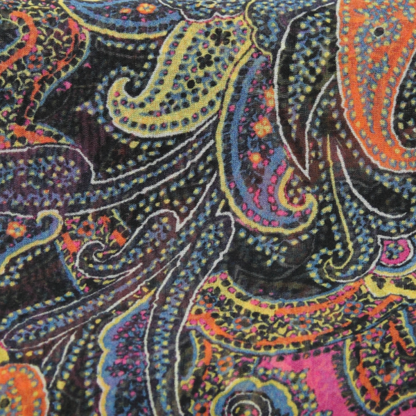 Seidenschal Damen. "Paisley Soie", 160 x 30 cm. LA FABRIQUE d'écharpe, 100% Seide – Bild 4